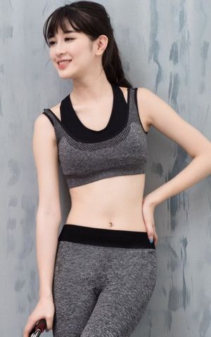 YG1089 Women s Tank Activewear Shockproof Breathable Wirefree Bra